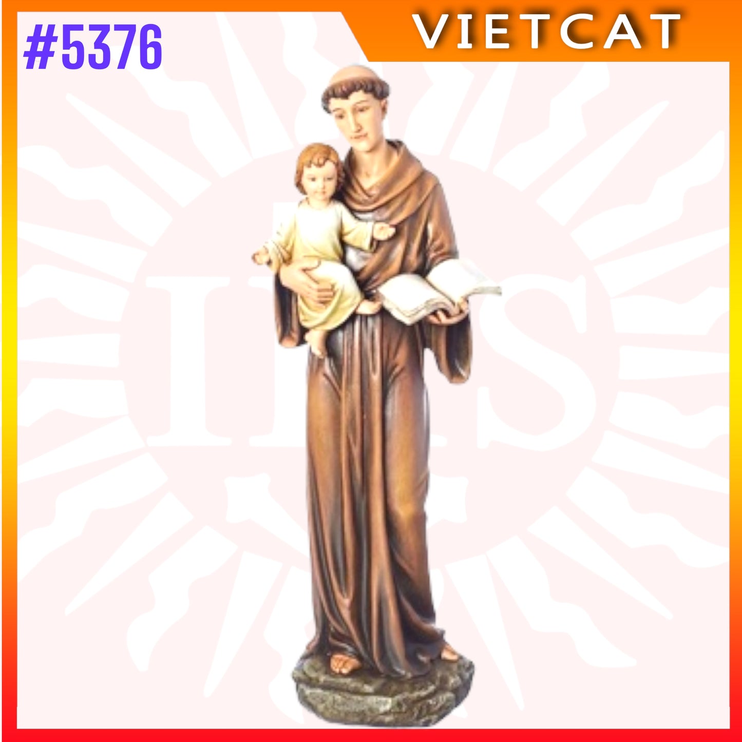 #5376 Statue of Saint Antony holding Jesus - Composite Resin