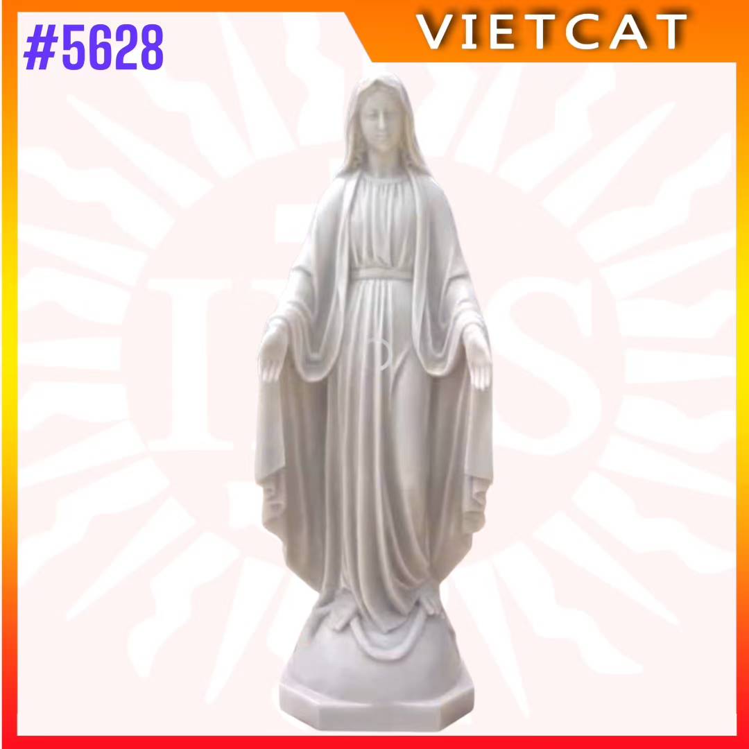 #5628 Statue of Our Lady of Grace – Hail Mary | Natural Marble