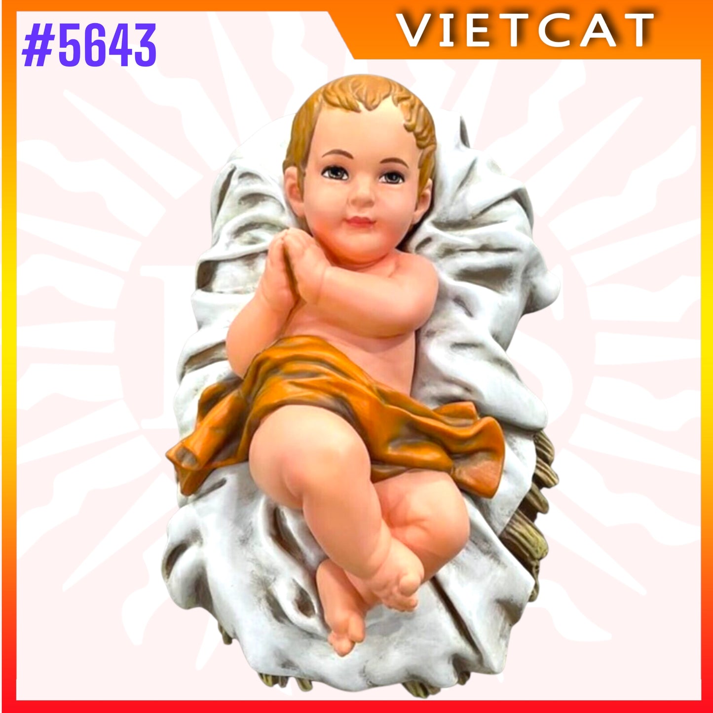 #5643 Infant Jesus Statue|Resin Figurine|Made in Vietnam