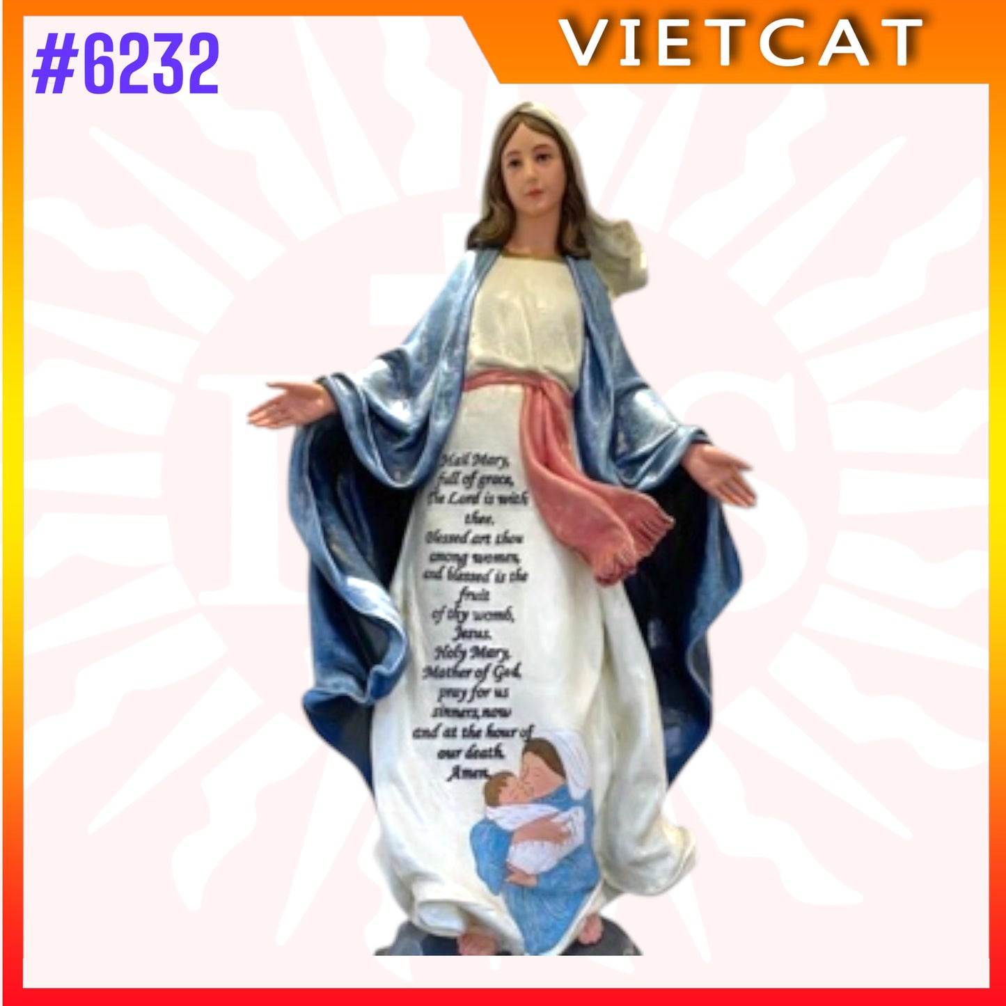 #6232 Statue of Our Lady of Grace | Hail Mary| Composite Resin | 80cm