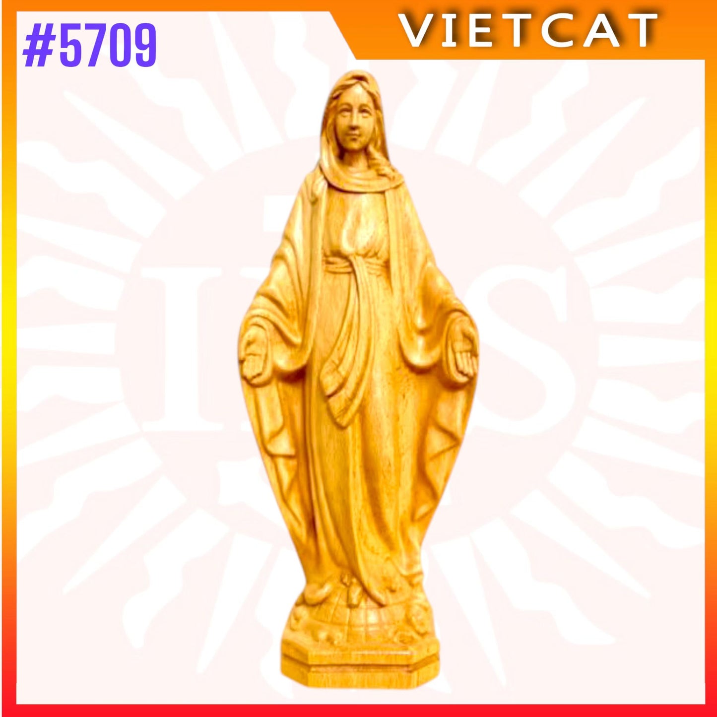 #5709 Wooden Crucifix Altar H36cm + Blessed Maria H20cm + St. Joseph H20cm|COMBO