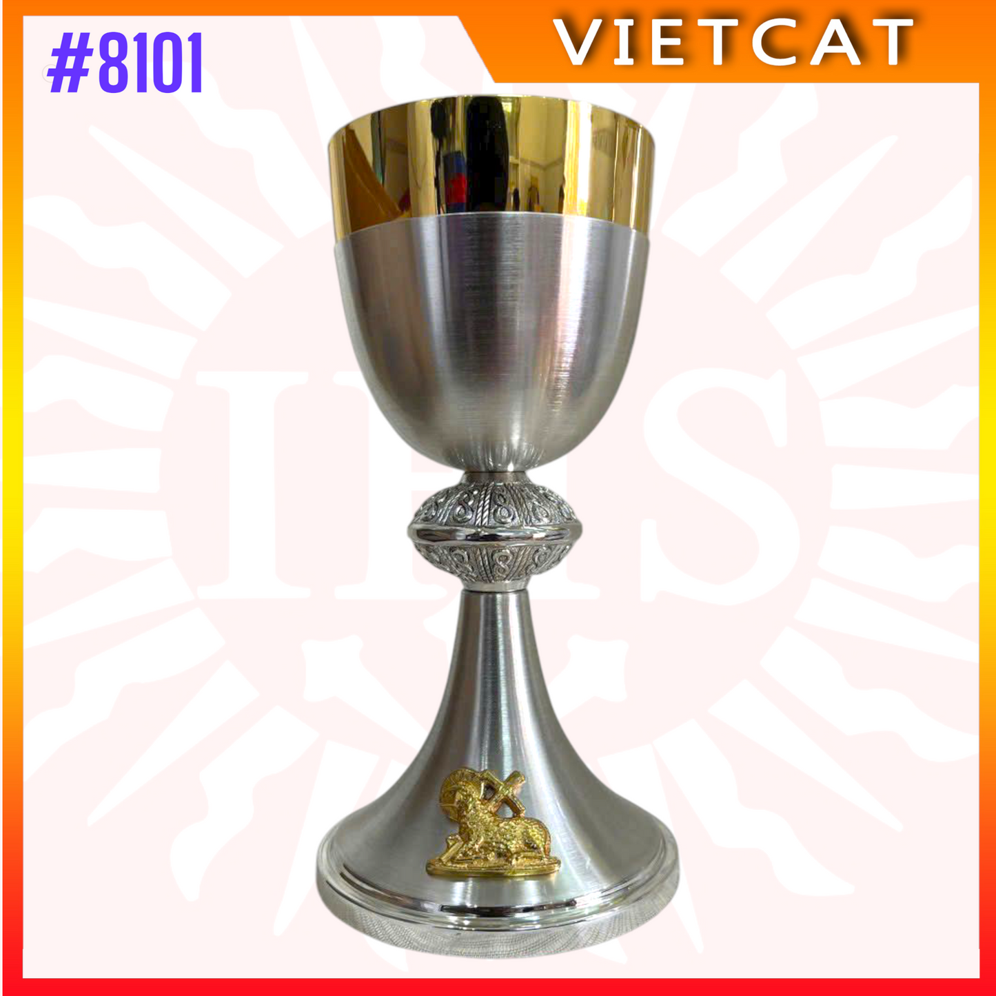 #8101 Premium Copper-nickel Alloy with Brushed Chalice | Vietnamese Imported | H22cm