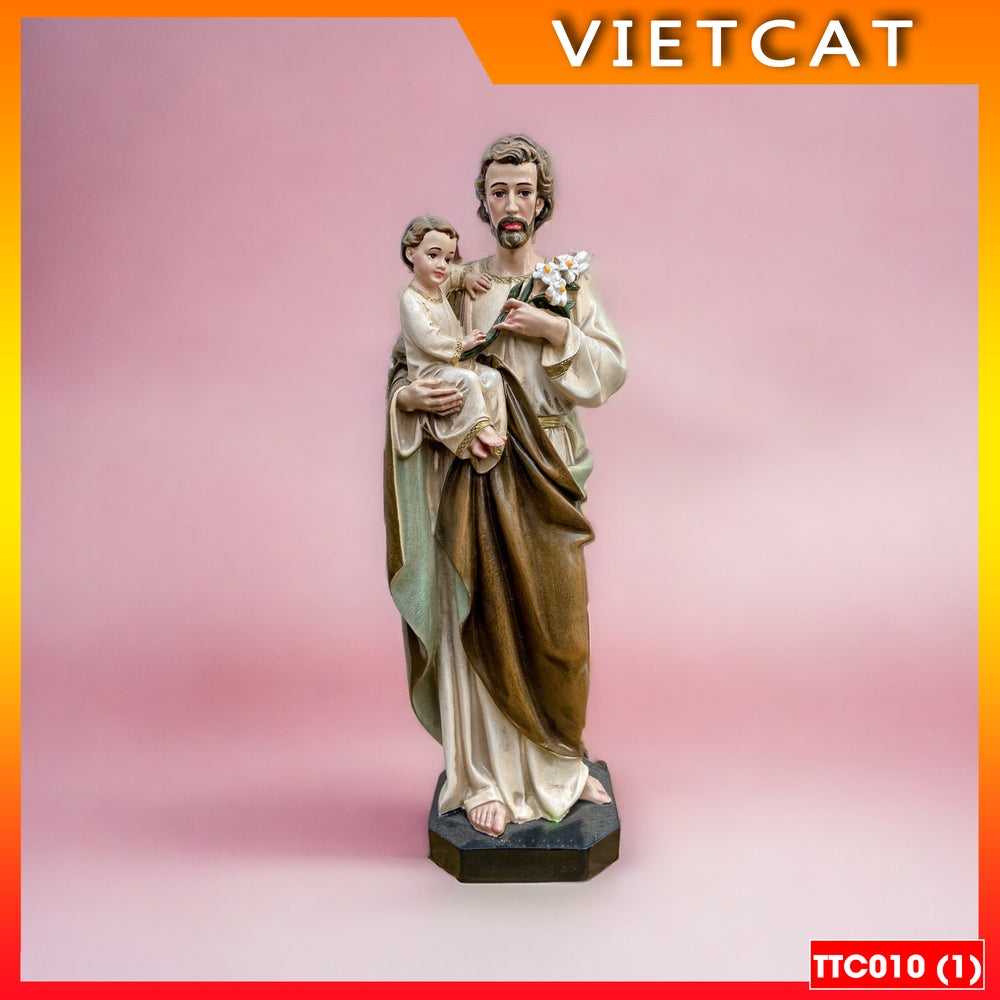 Saint Joseph holding Jesus 25cm Premium Composite TTC010 - Catholic Gift