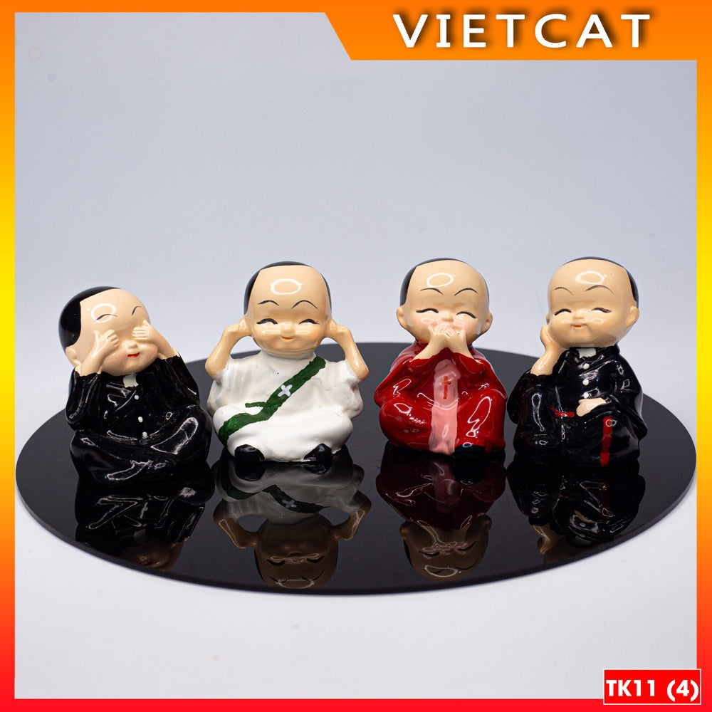 Set of four mini statues TK11 - Unique Catholic gift for fathers, deacons - Priests - Bishops