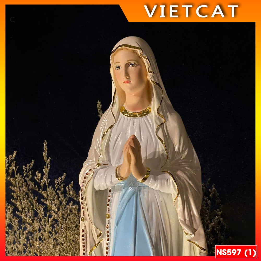 Statue of Our Lady of Lourdes French model 50cm Composite