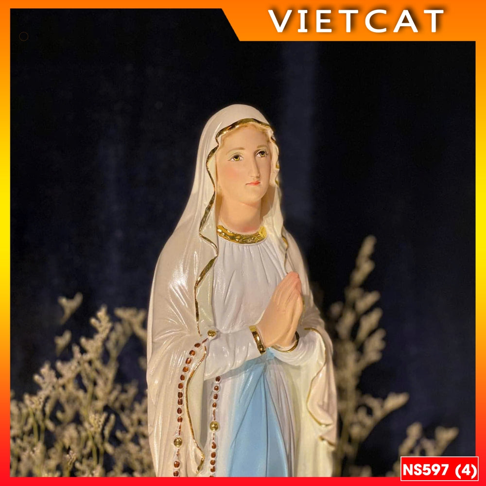 Statue of Our Lady of Lourdes French model 50cm Composite