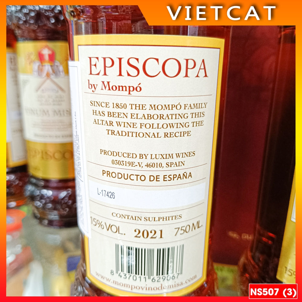 Premium Spanish holiday wine - Vinum Missae Episcopa wine 750ml 15% alcohol concentration NS507