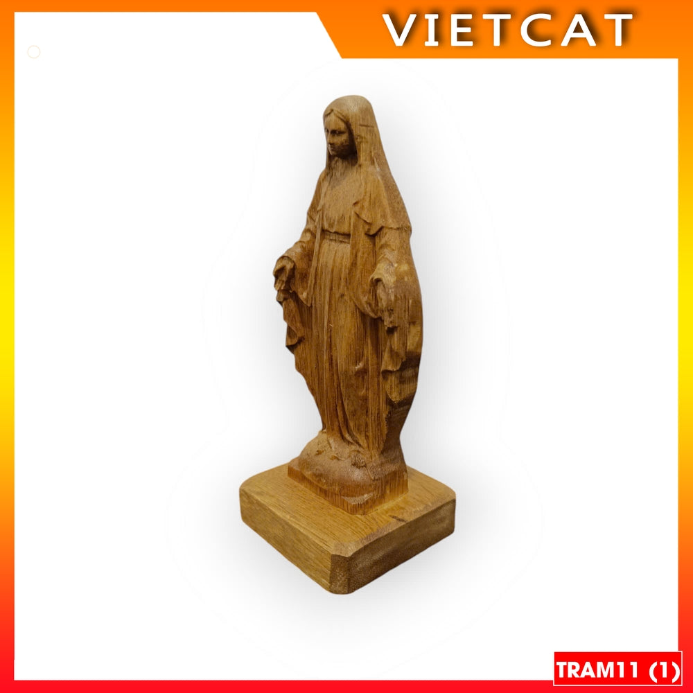 Agarwood statue of Our Lady of Grace 15cm TRAM 11 for car, table, Catholic gift