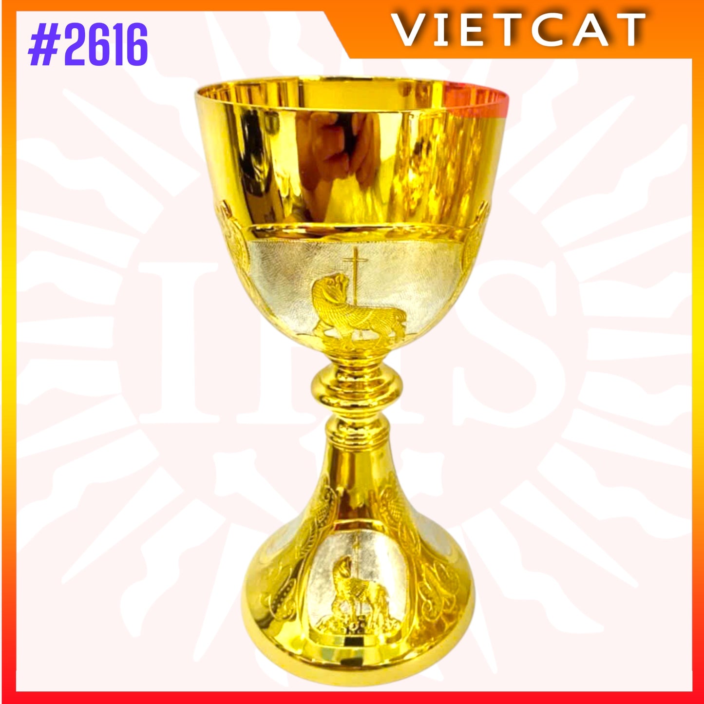 #2616 Premium Vietnamese Imported Gilded Brass Chalice