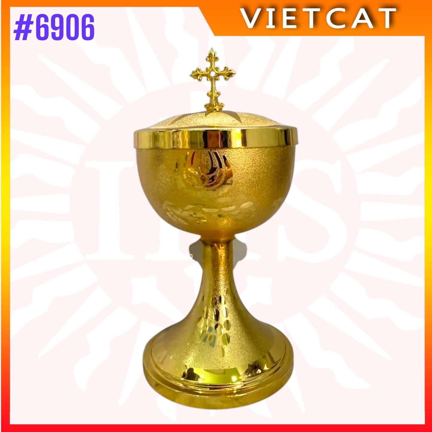 #6906 Vietnam Imported Gold-Plated Brass Ciborium