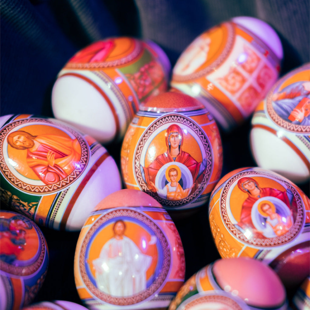 Easter egg wrapping paper - Price for 100 piece - Stickers, shrink wrap to decorate Easter eggs quickly and simply NS449