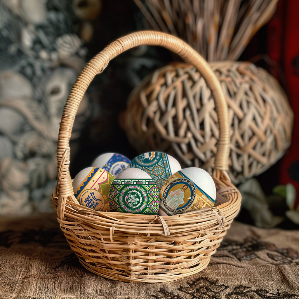 Easter egg wrapping paper - Price for 100 piece - Stickers, shrink wrap to decorate Easter eggs quickly and simply NS449