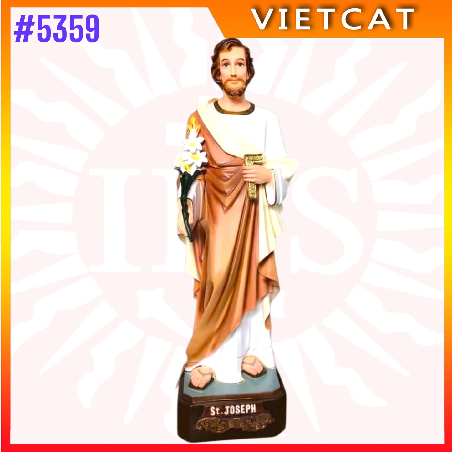 #5359 Hand-painted Saint Joseph Statue Resin Figurine 160cm Height