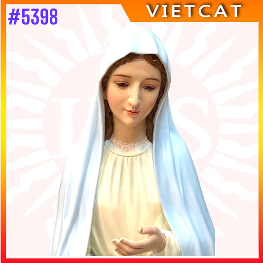 #5398 Hand-painted Wooden Statue of Our Lady of Fatima