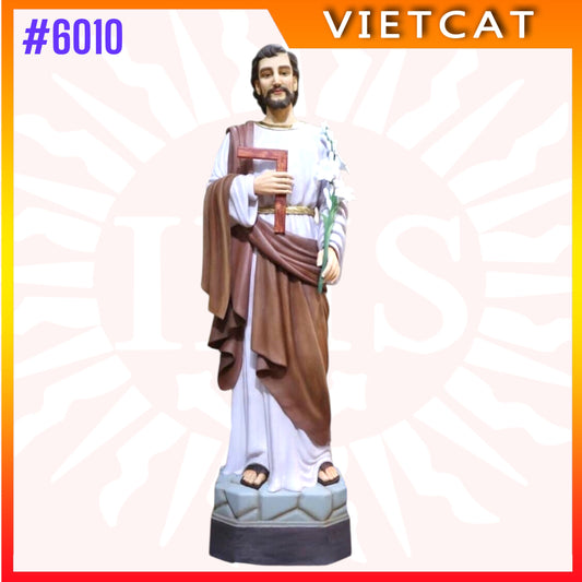 #6010 Hand-painted Wooden Statue of Saint Joseph