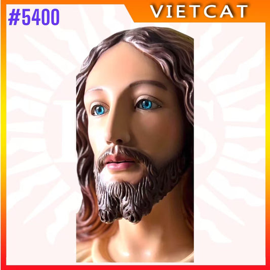 #5400 Hand-painted Wooden Statue of Divine Mercy