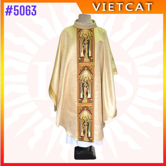 #5063 Elegant Marian Chasuble | Christmas & Marian Feast Vestment (Custom-made)