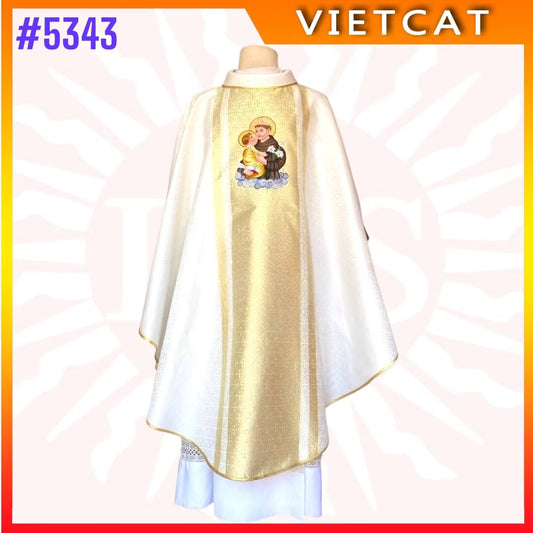 #5343 Elegant Golden Chasuble | Priest's Vestment