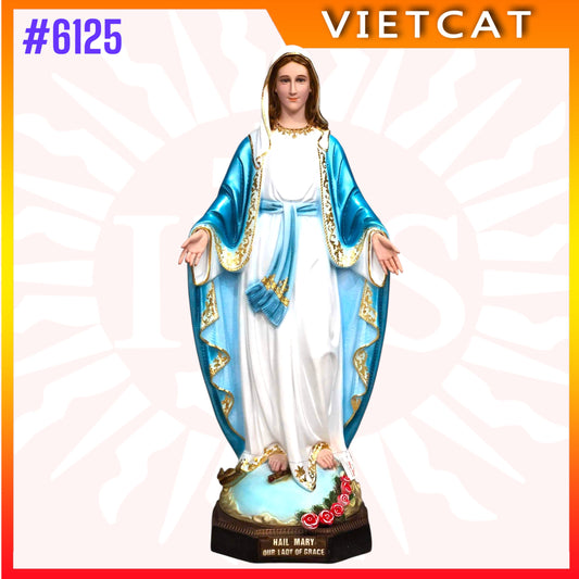 #6125 Statue of Our Lady of Grace – Hail Mary - Composite Resin