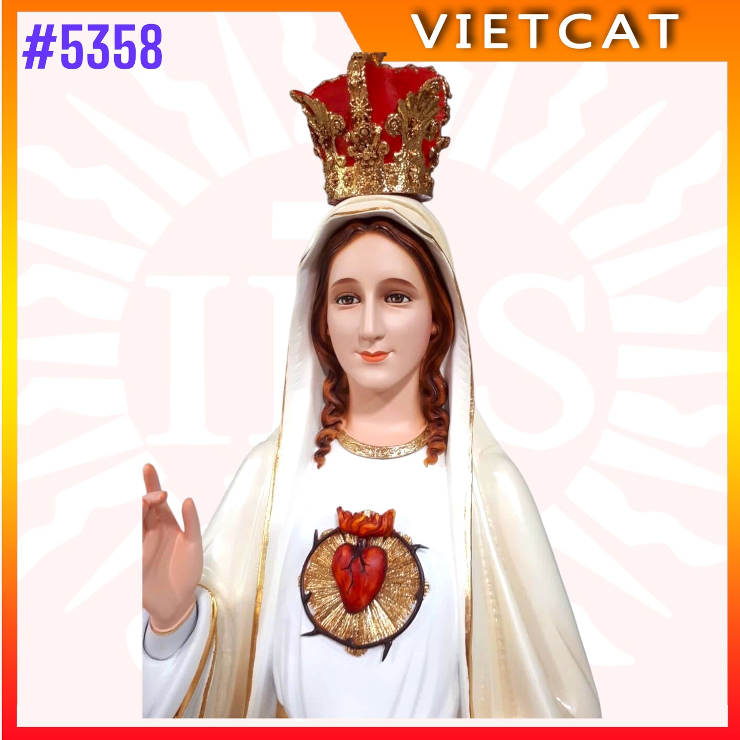 #5358 Statue of Our Lady of Fatima - Composite Resin