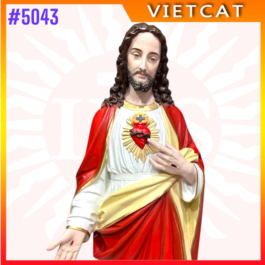 #5043 Statue of Sacred Heart of Jesus - Composite Resin