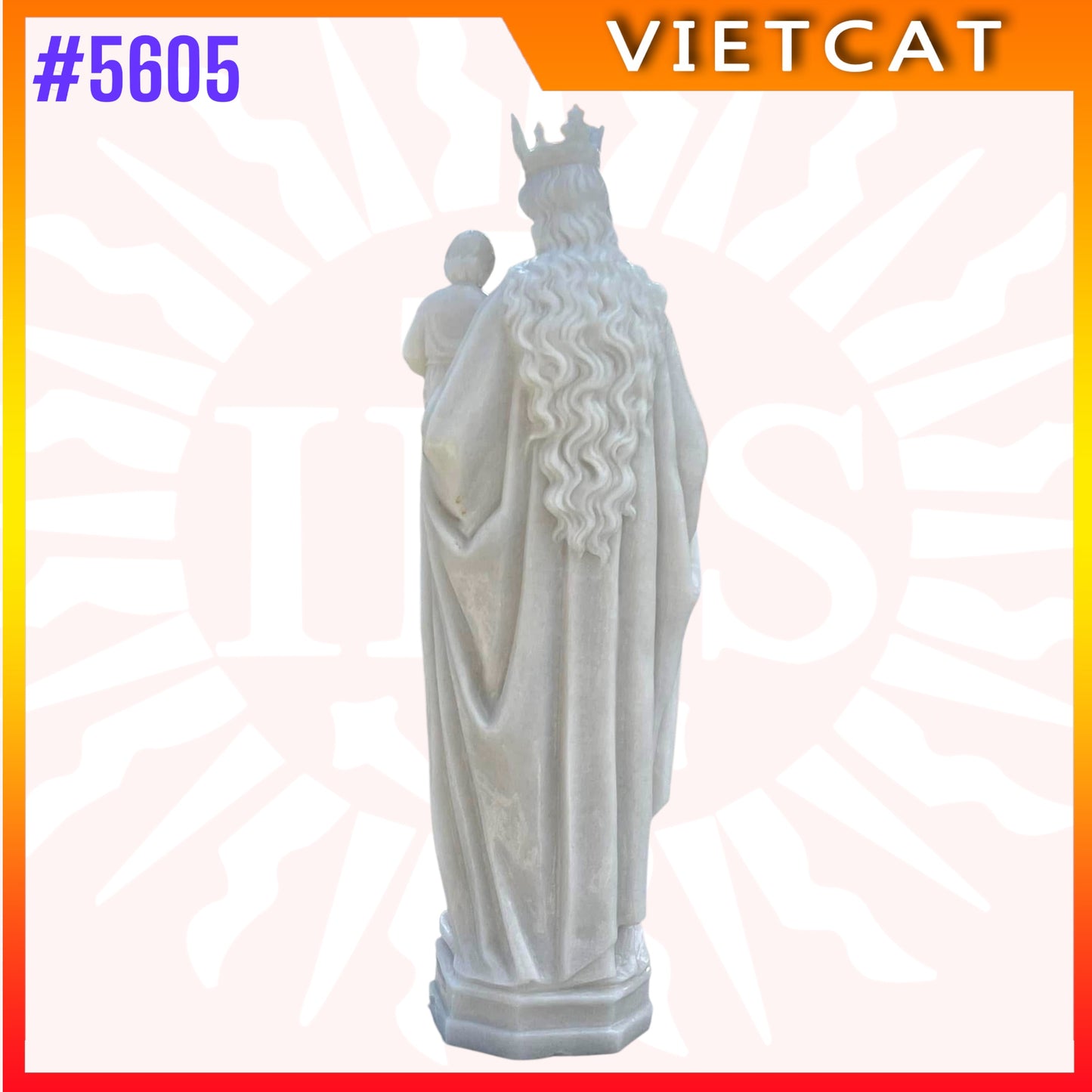 #5605 Statue of Our Lady – Mother of God | Natural Marble