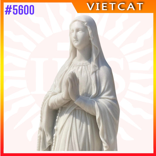 #5600 Statue of Our Lady of Lourdes | Natural Marble