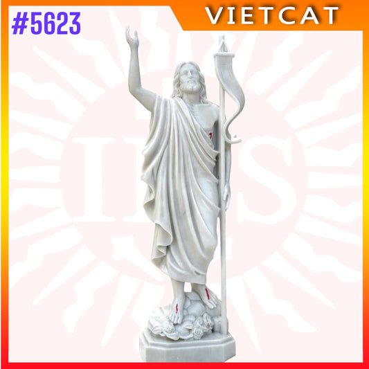#5623 Statue of Risen Christ | Natural Marble