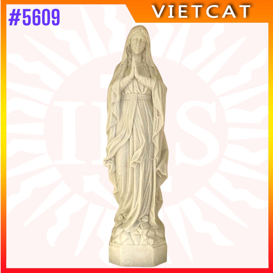 #5609 Statue of Our Lady of Lourdes | Natural Marble
