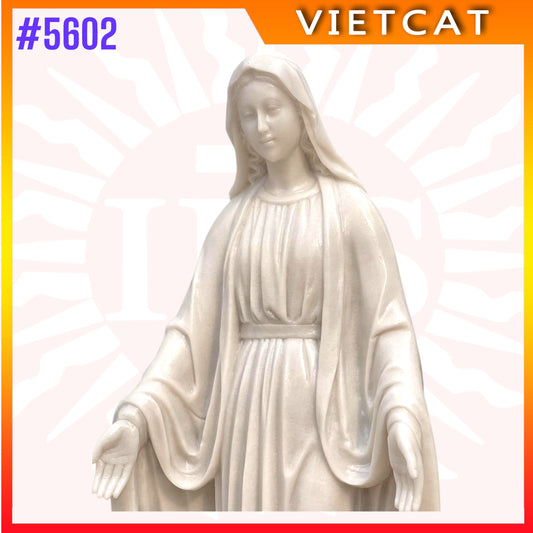 #5602 Statue of Our Lady of Grace – Hail Mary | Natural Marble