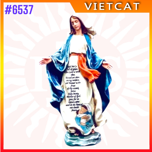 #6237 Statue of Our Lady of Grace ｜ Hail Mary｜ Composite Resin ｜ 15cm｜ 20cm
