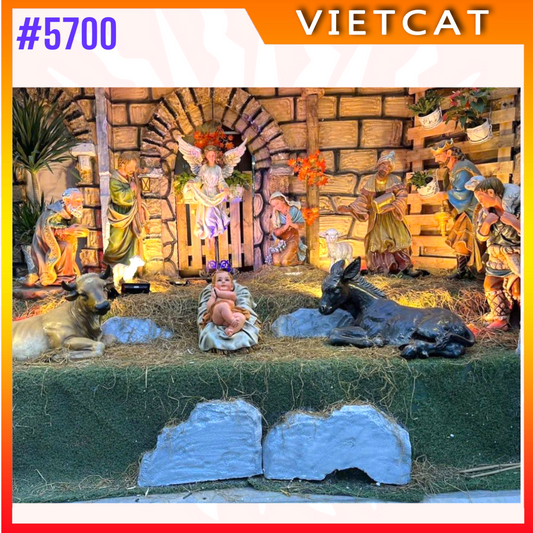 #5700 Hand Painted 11-Piece Indoor Nativity Sets ｜Resin Figurine｜Made in Vietnam