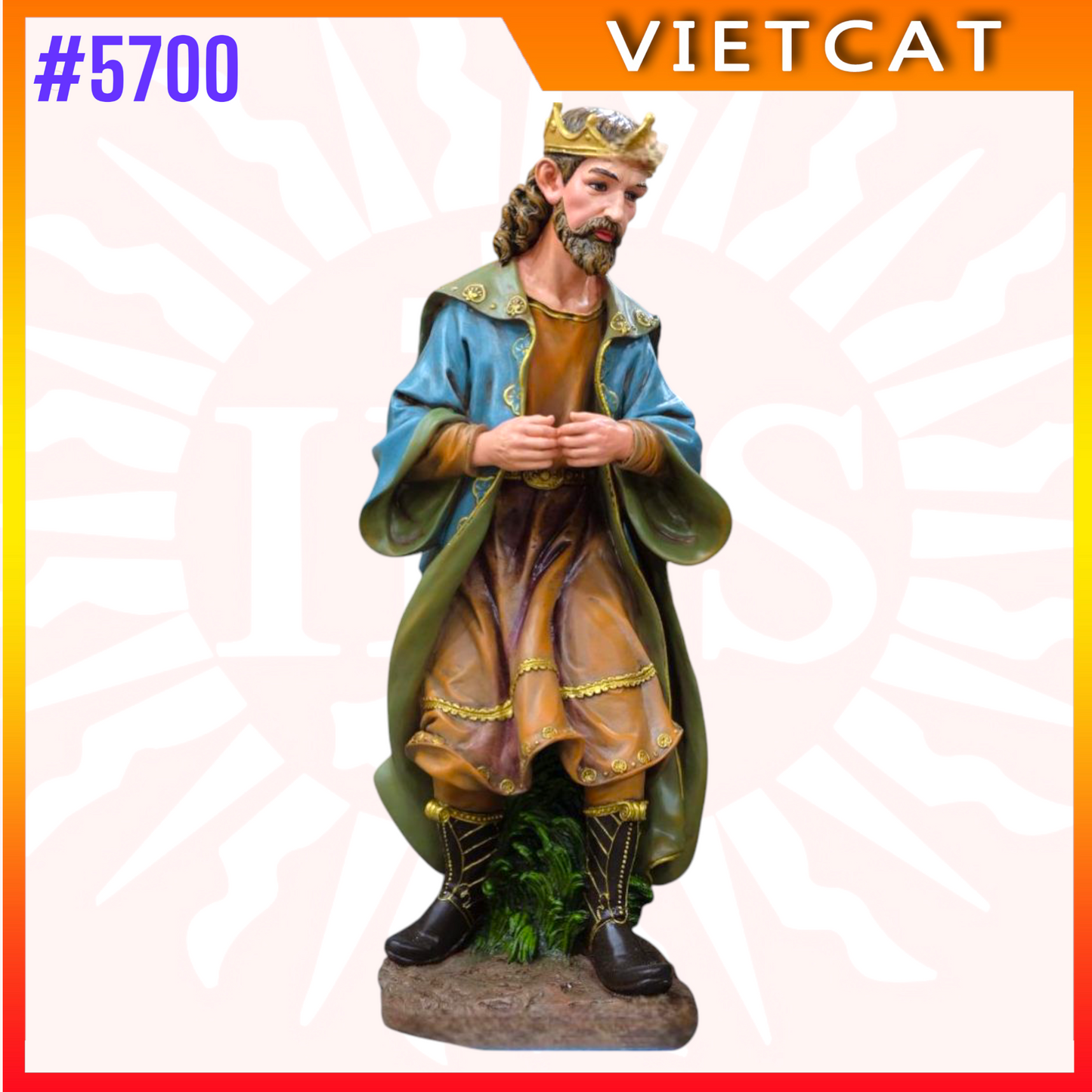 #5700 Hand Painted 11-Piece Indoor Nativity Sets ｜Resin Figurine｜Made in Vietnam