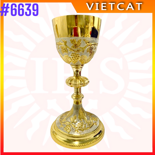 #6639 Premium Vietnamese Imported Brass-plated Chalice l H22.3cm