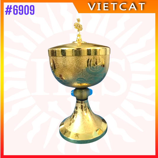 #6909 Premium copper with durable gold-plated surface Ciborium | Vietnamese Imported | H19.8cm
