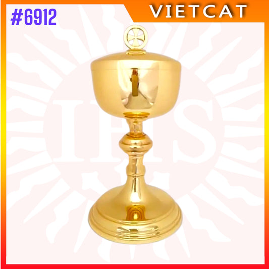 #6912 Vietnam Imported Gold-Plated Brass Ciborium | H24cm