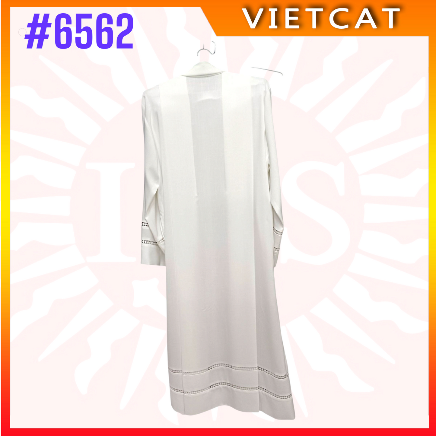 #6562 Round Neck Surplice with delicate lace | Handcrafted by Vietnamese Seminary