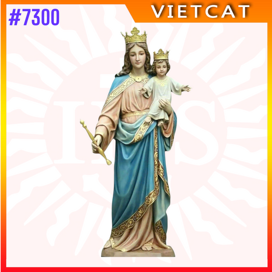 #7300 Hand-painted Mary Help of Christians Statue Resin Figurine 160cm Height
