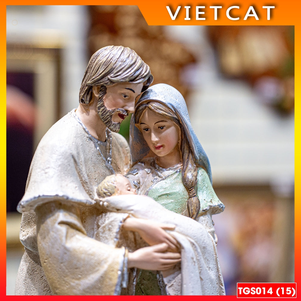 Collectible Christmas statues Catholic - Holy Family statue 23CM (model 2) - Christan Gift TGS014