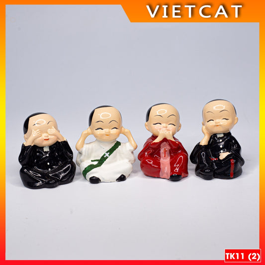 Set of four mini statues TK11 - Unique Catholic gift for fathers, deacons - Priests - Bishops