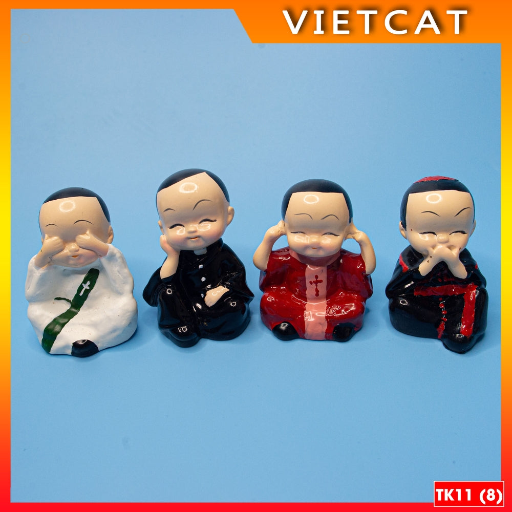 Set of four mini statues TK11 - Unique Catholic gift for fathers, deacons - Priests - Bishops