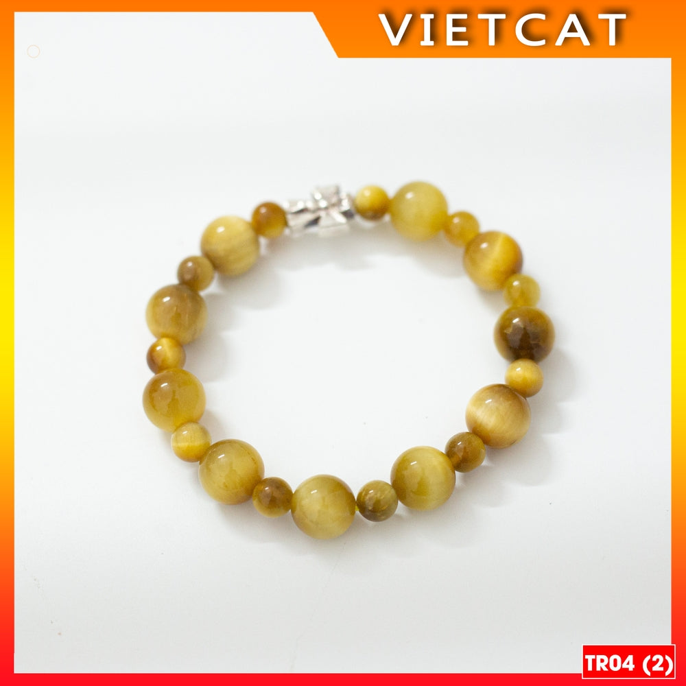 Rosary - Yellow Tiger Eye Stone Rosary - Model TR04 for men and women - Delicate and meaningful Catholic gift
