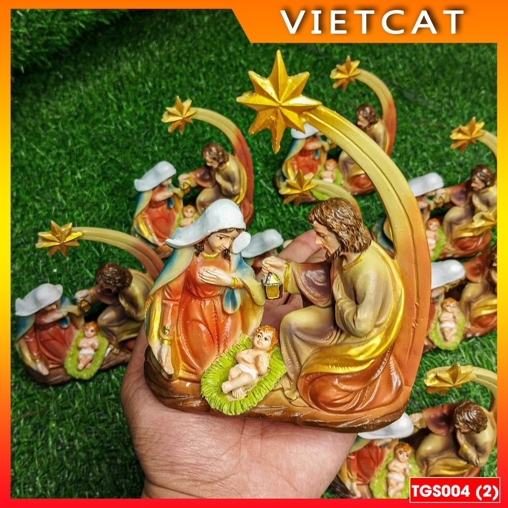 Christmas Star Statue Set 15cm TGS004 Catholic gift, Christmas decoration