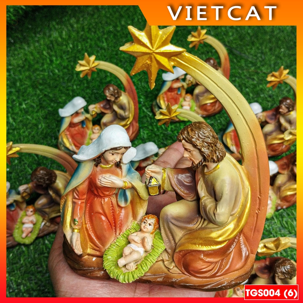 Christmas Star Statue Set 15cm TGS004 Catholic gift, Christmas decoration