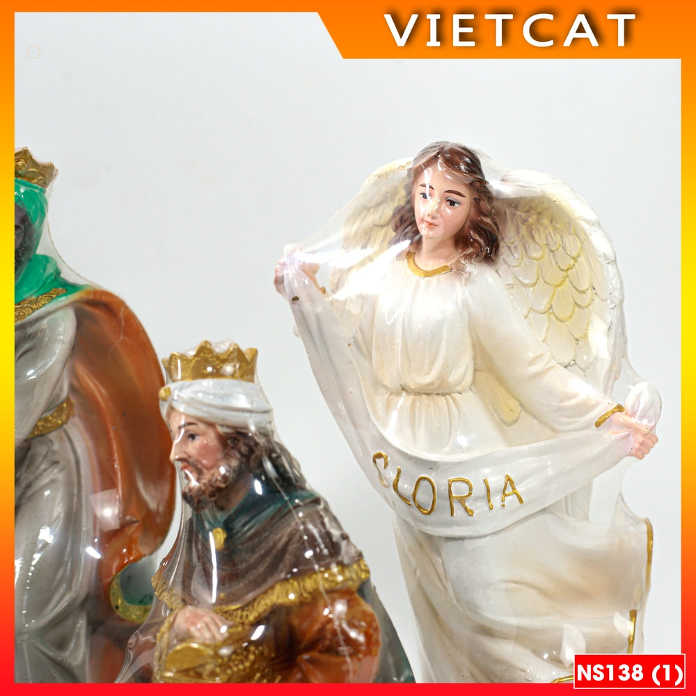 Set of 11 Christmas statues 15cm - Composite material NS138 Catholic gift, Christmas decoration