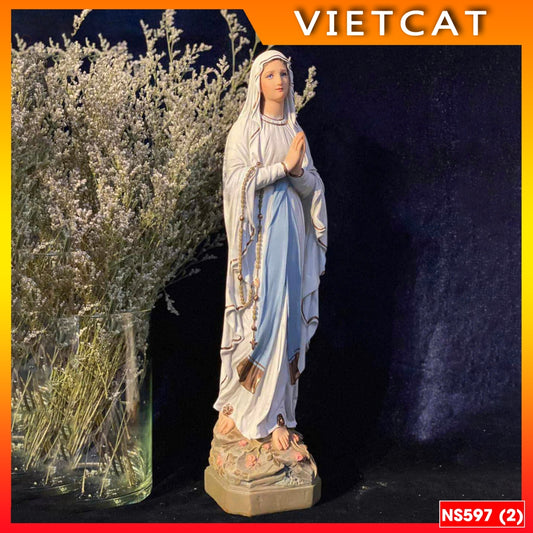 Statue of Our Lady of Lourdes French model 50cm Composite