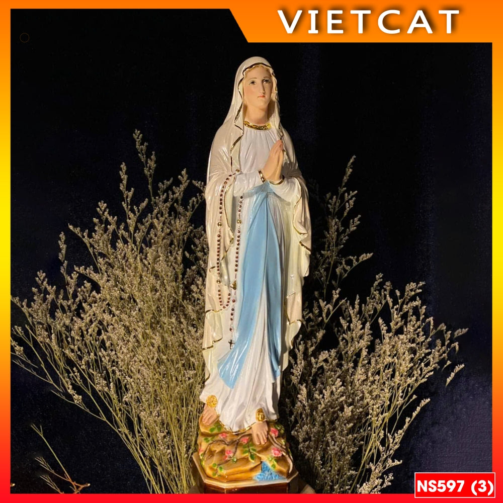 Statue of Our Lady of Lourdes French model 50cm Composite