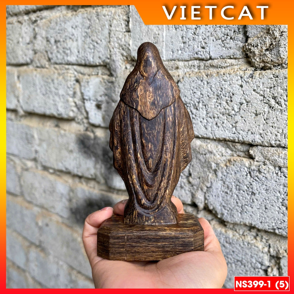 NS399 High-quality Agarwood statue of Our Lady of Grace / Loudres / St. Joseph 15cm for car, table Catholic gift