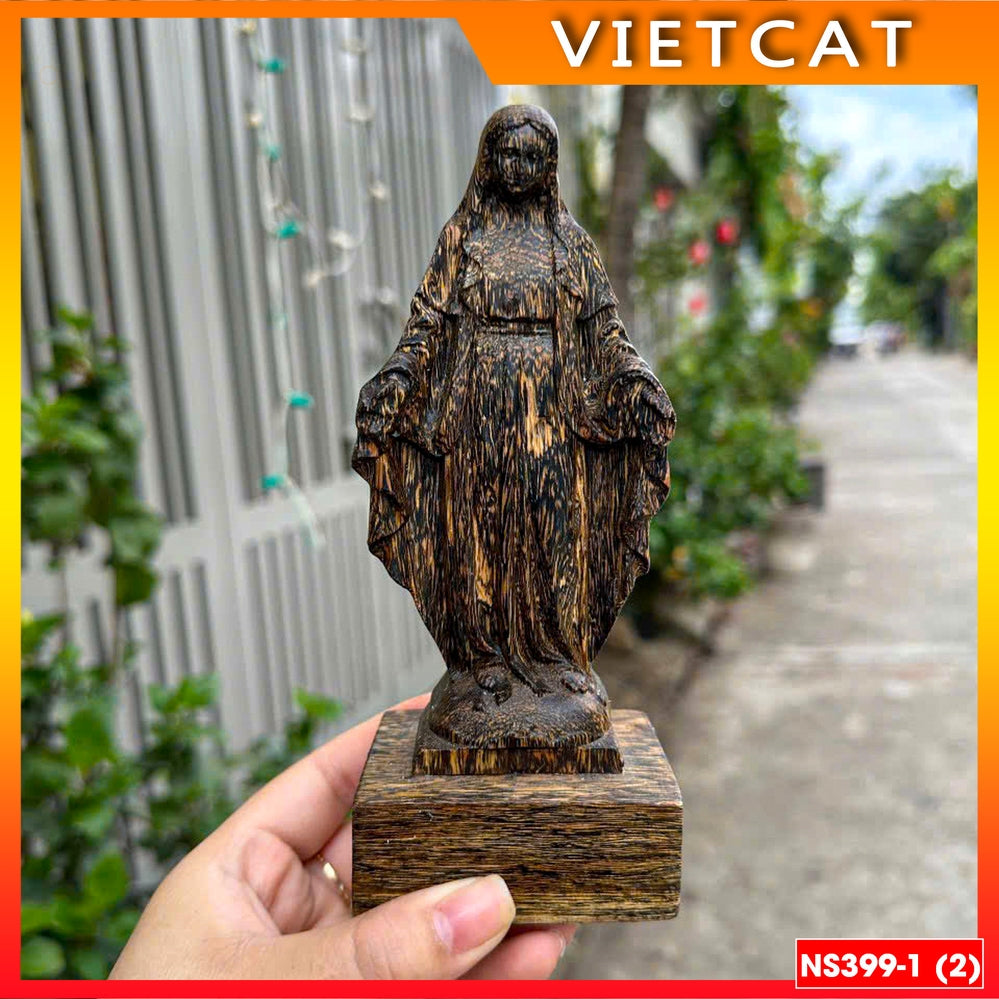 NS399 High-quality Agarwood statue of Our Lady of Grace / Loudres / St. Joseph 15cm for car, table Catholic gift