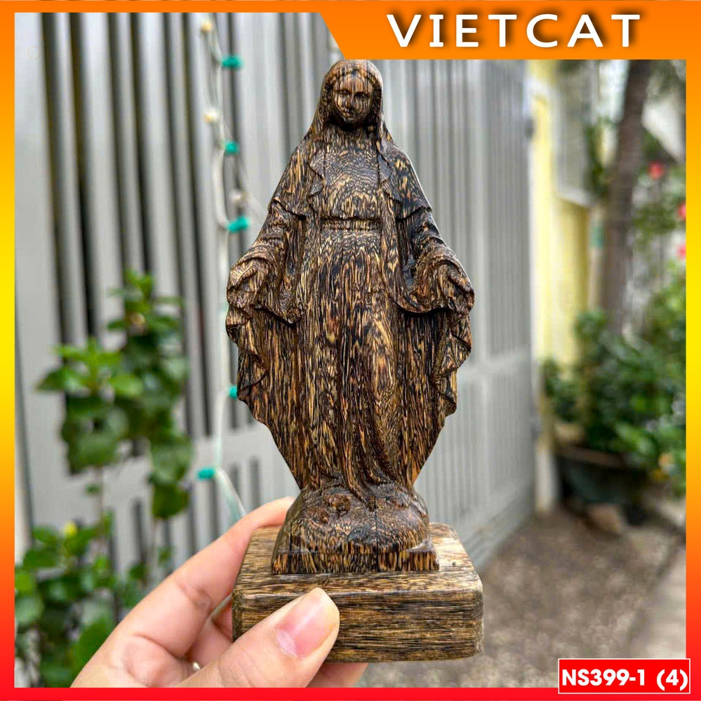 NS399 High-quality Agarwood statue of Our Lady of Grace / Loudres / St. Joseph 15cm for car, table Catholic gift
